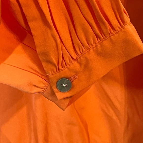 Chicos Floral Top 12 Orange Boho Western Indie Hippie Folk Preppy Classic Chic - Picture 5 of 12